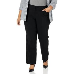 New Avenue Womens 22 Average No Gap Trouser Pants Black Work Dress